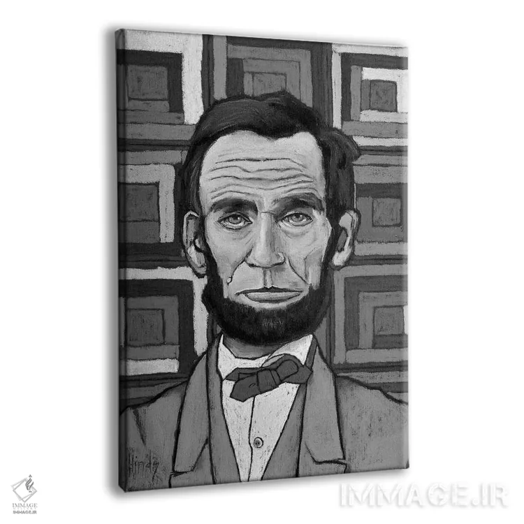 تابلو دکوراتیو لینکلن وصله دوزی شده اثر دیویدای هیندز - نمای پرسپکتیو محصول