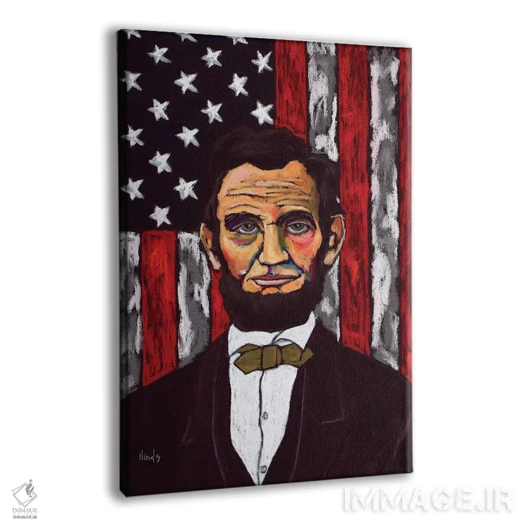 تابلو دکوراتیو پرچم لینکلن اثر دیویدای هیندز - نمای پرسپکتیو محصول
