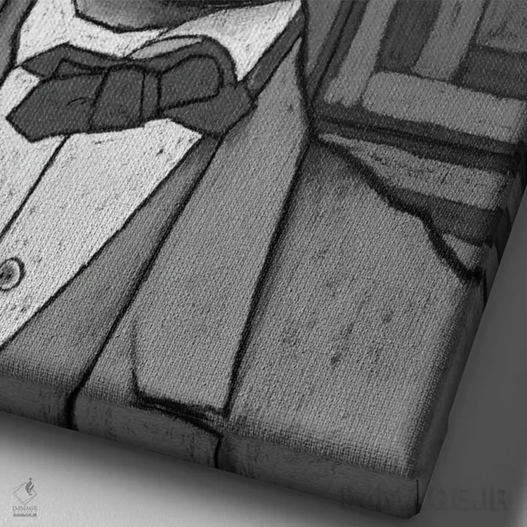 تابلو دکوراتیو لینکلن وصله دوزی شده اثر دیویدای هیندز - نمای نزدیک بافت بوم