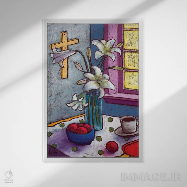 تابلو دکوراتیو امید اثر دیویدای هیندز - نمای قابدار سفید