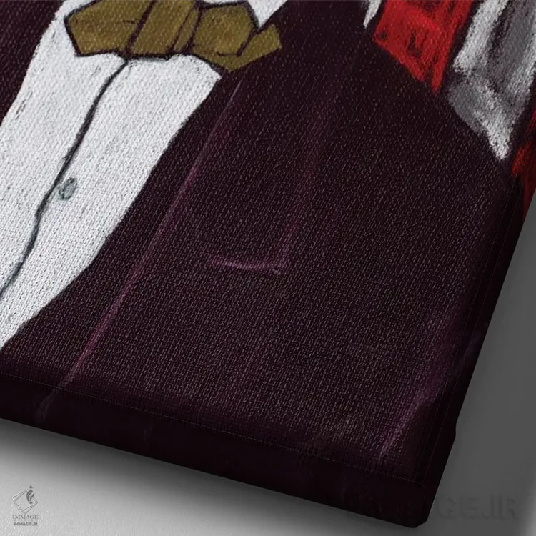 تابلو دکوراتیو پرچم لینکلن اثر دیویدای هیندز - نمای نزدیک بافت بوم