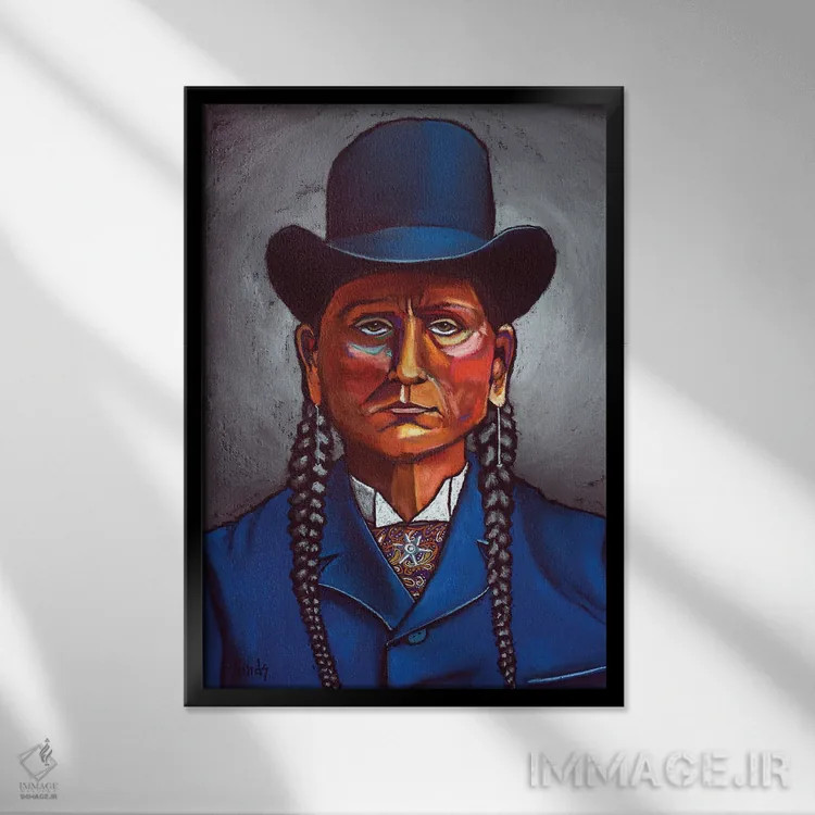 تابلو دکوراتیو کوانا پارکر اثر دیویدای هیندز - نمای قابدار مشکی