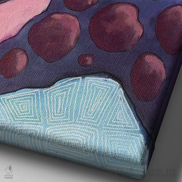 تابلو دکوراتیو خرگوش سفید اثر دیویدای هیندز - نمای نزدیک بافت بوم