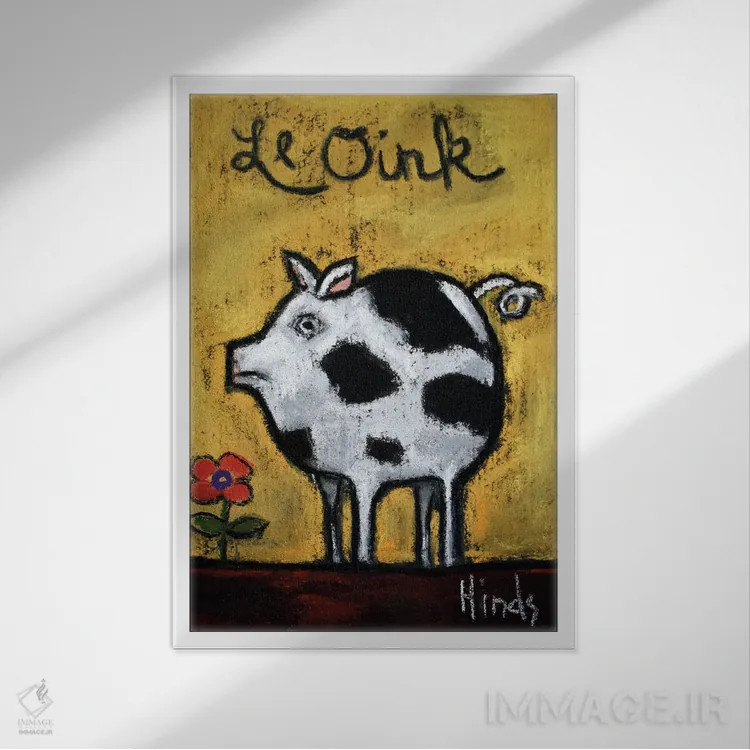 تابلو دکوراتیو لو اوینک اثر دیویدای هیندز - نمای قابدار سفید