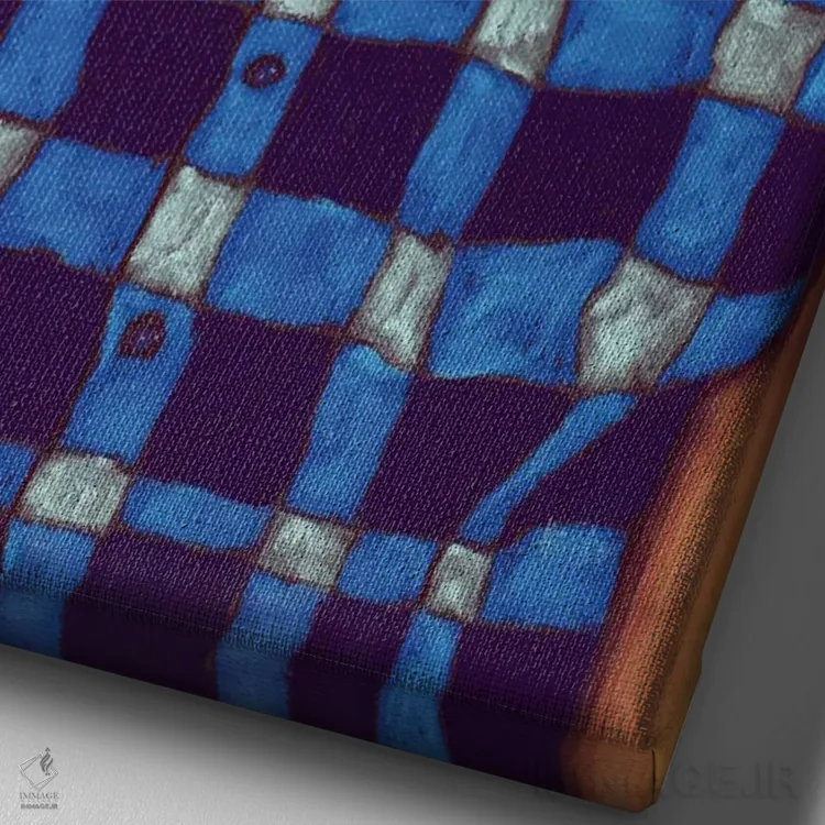 تابلو دکوراتیو خالکوبی مادر لینکلن اثر دیویدای هیندز - نمای نزدیک بافت بوم