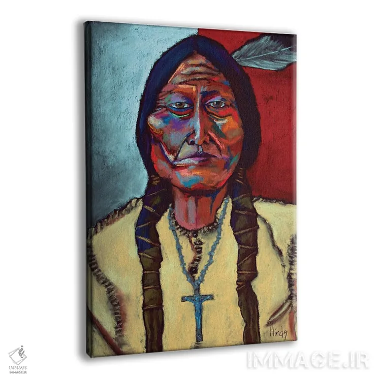 تابلو دکوراتیو بول نشسته اثر دیویدای هیندز - نمای پرسپکتیو محصول