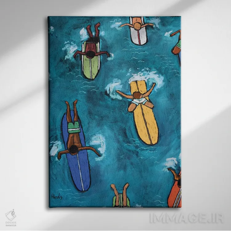 تابلو دکوراتیو پسران تابستان اثر دیویدای هیندز - نمای روبهرو روی دیوار