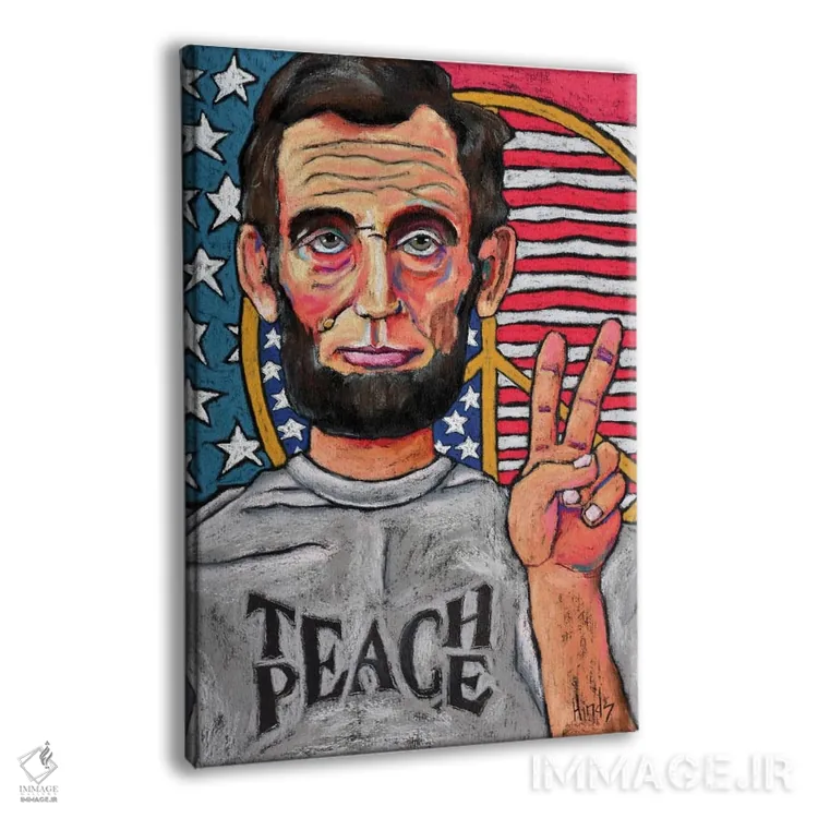 تابلو دکوراتیو آموزش صلح اثر دیویدای هیندز - نمای پرسپکتیو محصول