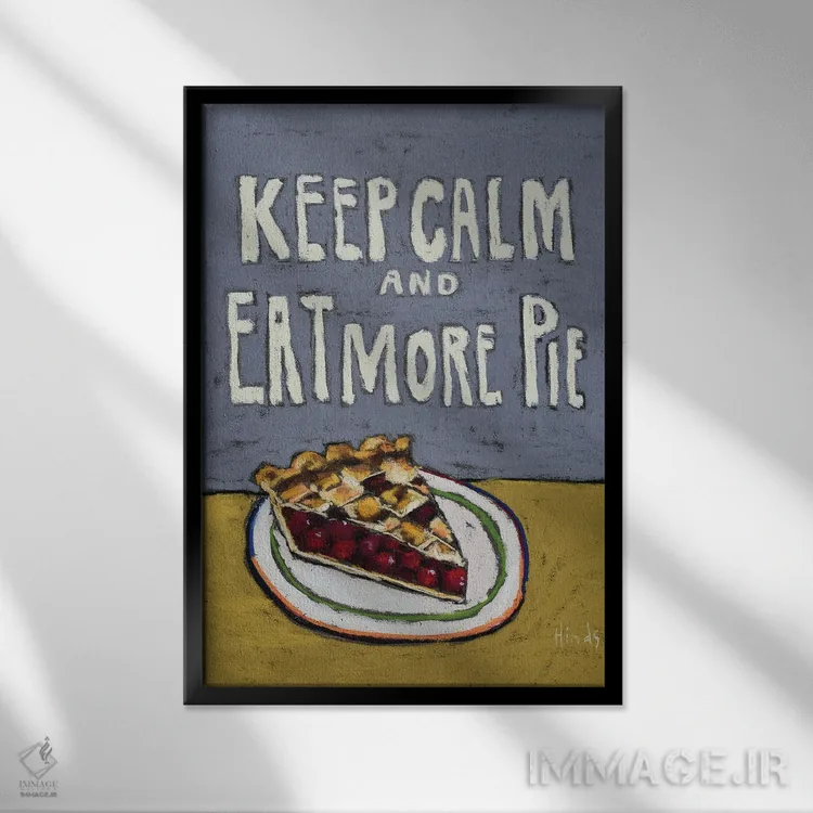 تابلو دکوراتیو آرام باش و بیشتر پای بخور اثر دیویدای هیندز - نمای قابدار مشکی