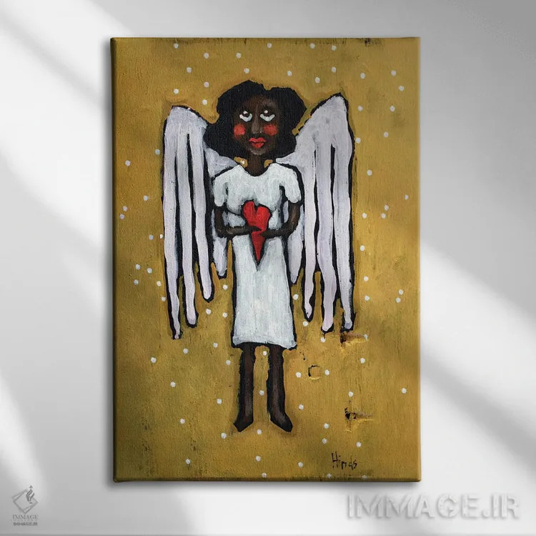 تابلو دکوراتیو فرشته نگهبان هفتم اثر دیویدای هیندز - نمای روبهرو روی دیوار