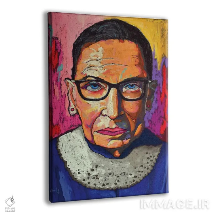 تابلو دکوراتیو روث بیدر گینزبرگ اثر دیویدای هیندز - نمای پرسپکتیو محصول