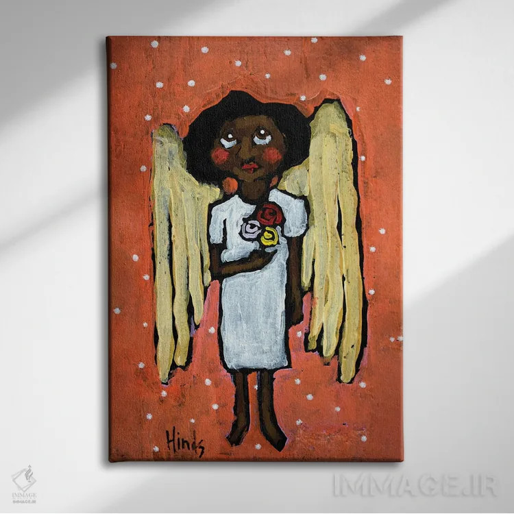 تابلو دکوراتیو فرشته نگهبان هشتم اثر دیویدای هیندز - نمای روبهرو روی دیوار