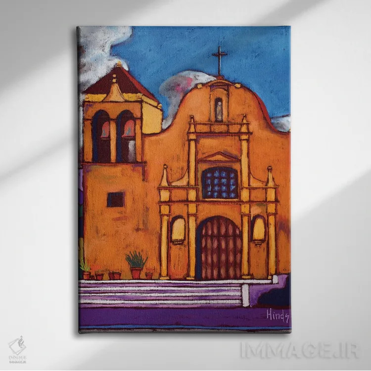 تابلو دکوراتیو کلیسای جامع سن کارلوس اثر دیویدای هیندز - نمای روبهرو روی دیوار