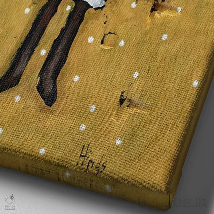 تابلو دکوراتیو فرشته نگهبان هفتم اثر دیویدای هیندز - نمای نزدیک بافت بوم