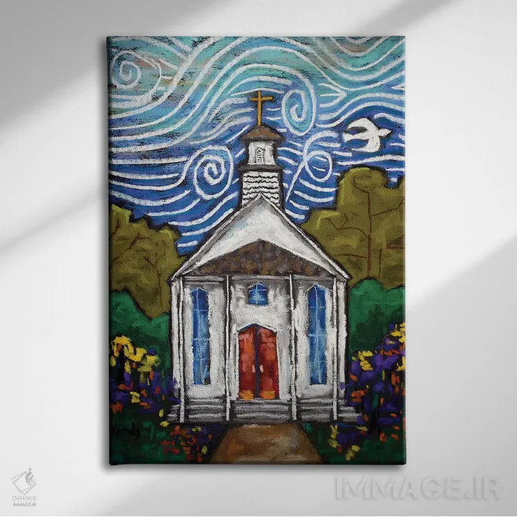 تابلو دکوراتیو به خانه خدا خوش آمدید اثر دیویدای هیندز - نمای روبهرو روی دیوار