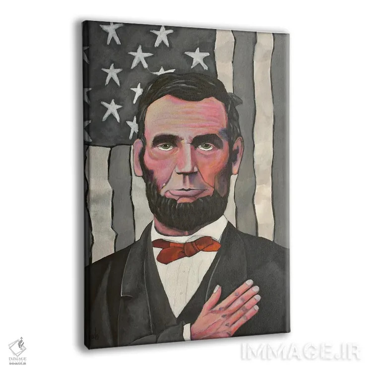 تابلو دکوراتیو آبراهام لینکلن به جمهوری سوگند می خورد اثر دیویدای هیندز - نمای پرسپکتیو محصول