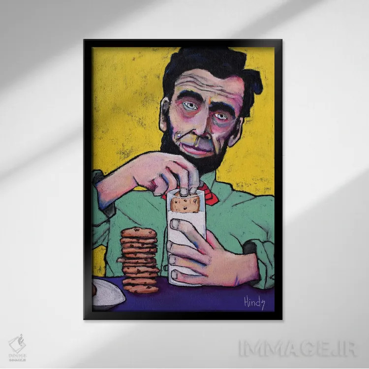 تابلو دکوراتیو کلوچه ها اثر دیویدای هیندز - نمای قابدار مشکی