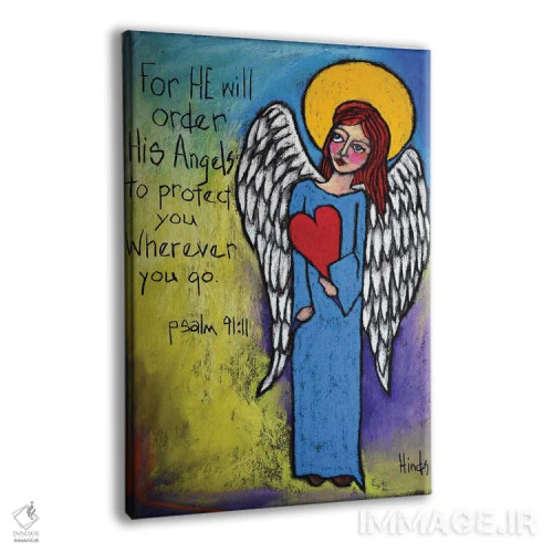 تابلو دکوراتیو فرشتگان اثر دیویدای هیندز - نمای پرسپکتیو محصول