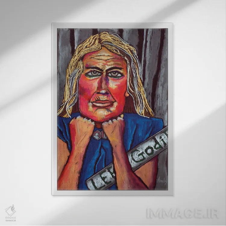 تابلو دکوراتیو لی گودی هنرمند بیرونی اثر دیویدای هیندز - نمای قابدار سفید