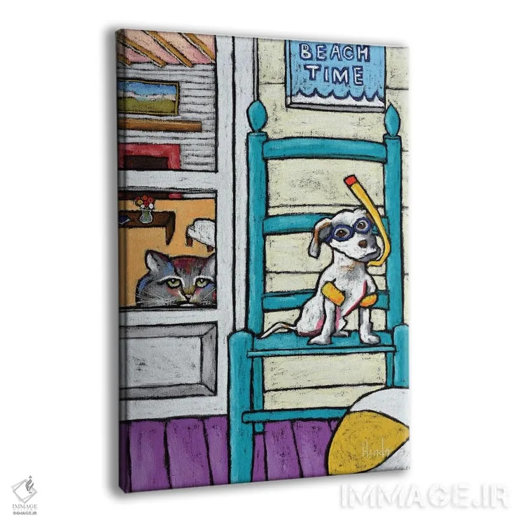 تابلو دکوراتیو زمان ساحل اثر دیویدای هیندز - نمای پرسپکتیو محصول