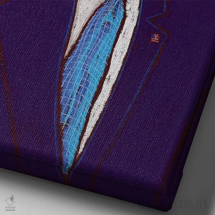 تابلو دکوراتیو باراک اوباما اثر دیویدای هیندز - نمای نزدیک بافت بوم