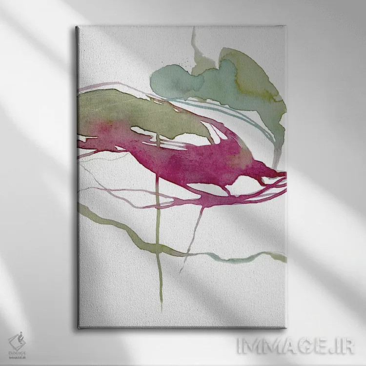 تابلو دکوراتیو منظره انتزاعی ۱ اثر کلودیا بیانکی - نمای روبهرو روی دیوار