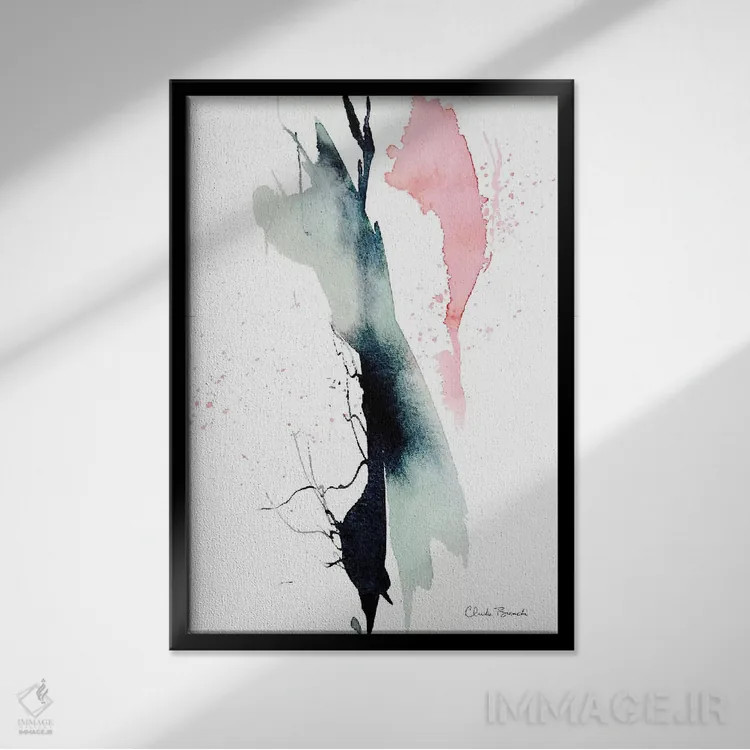 تابلو دکوراتیو ضربان اثر کلودیا بیانکی - نمای قابدار مشکی