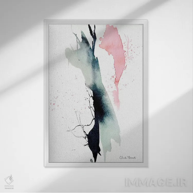 تابلو دکوراتیو ضربان اثر کلودیا بیانکی - نمای قابدار سفید