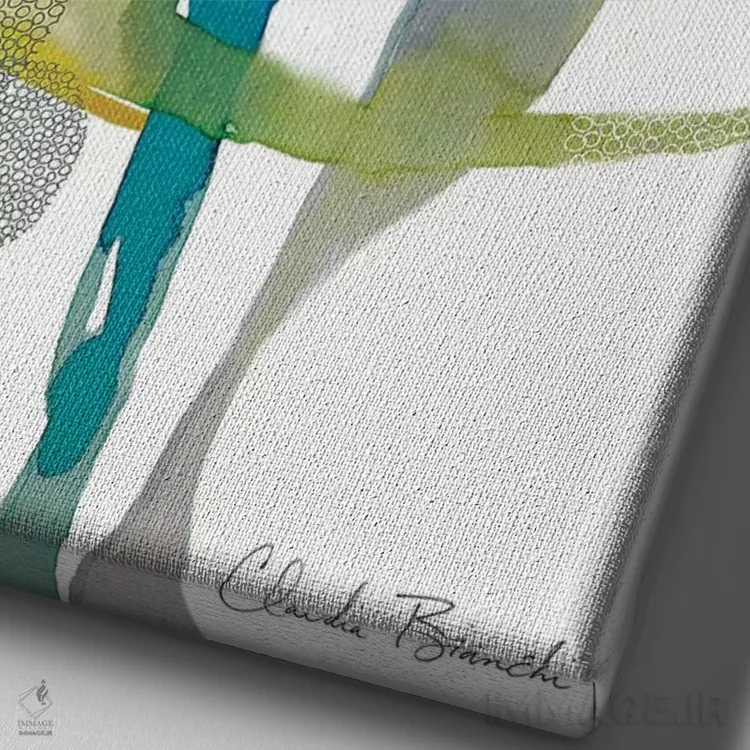 تابلو دکوراتیو ماه بیابان اثر کلودیا بیانکی - نمای نزدیک بافت بوم