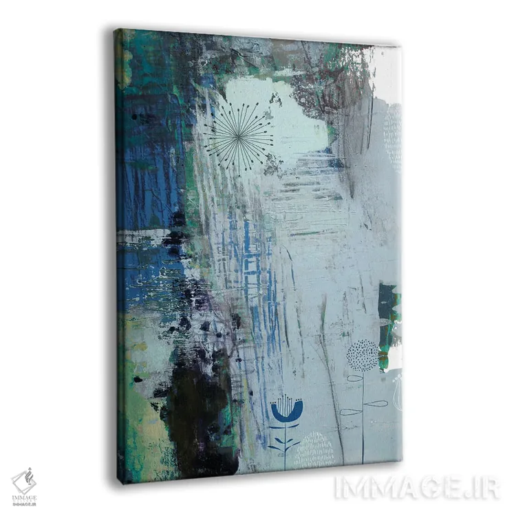 تابلو دکوراتیو زمستان آبی اثر کلودیا بیانکی - نمای پرسپکتیو محصول
