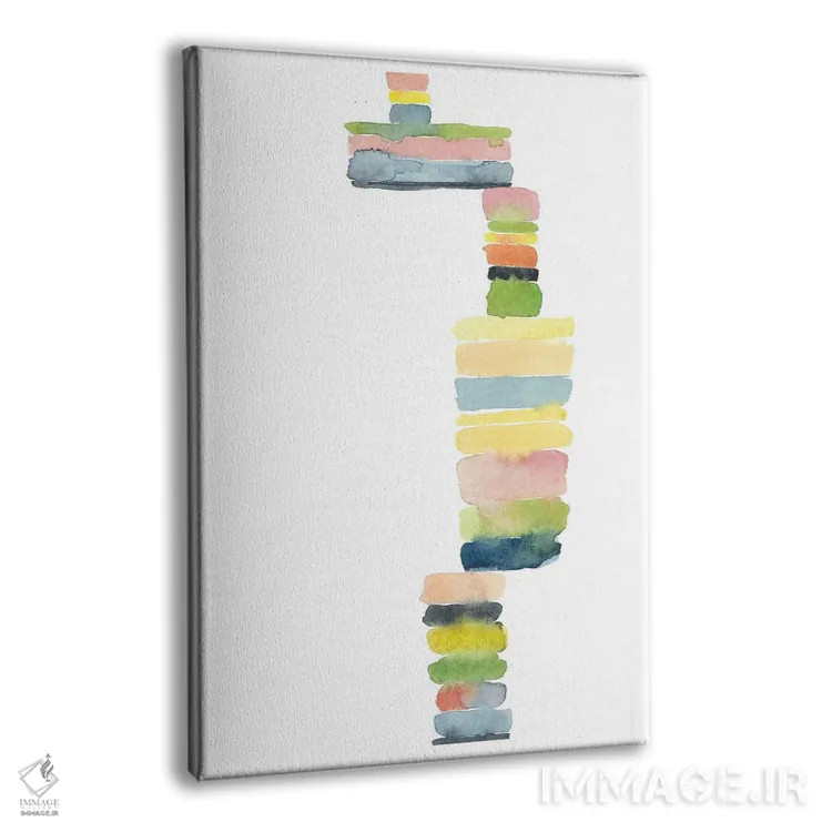 تابلو دکوراتیو ردیف های رنگی اثر کلودیا بیانکی - نمای پرسپکتیو محصول
