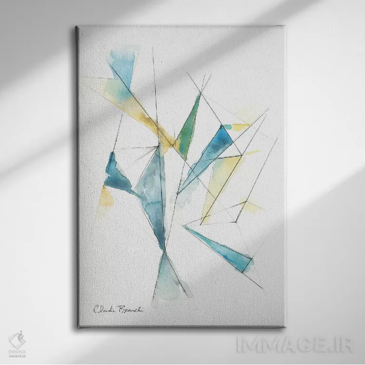 تابلو دکوراتیو نظم و آشوب اثر کلودیا بیانکی - نمای روبهرو روی دیوار