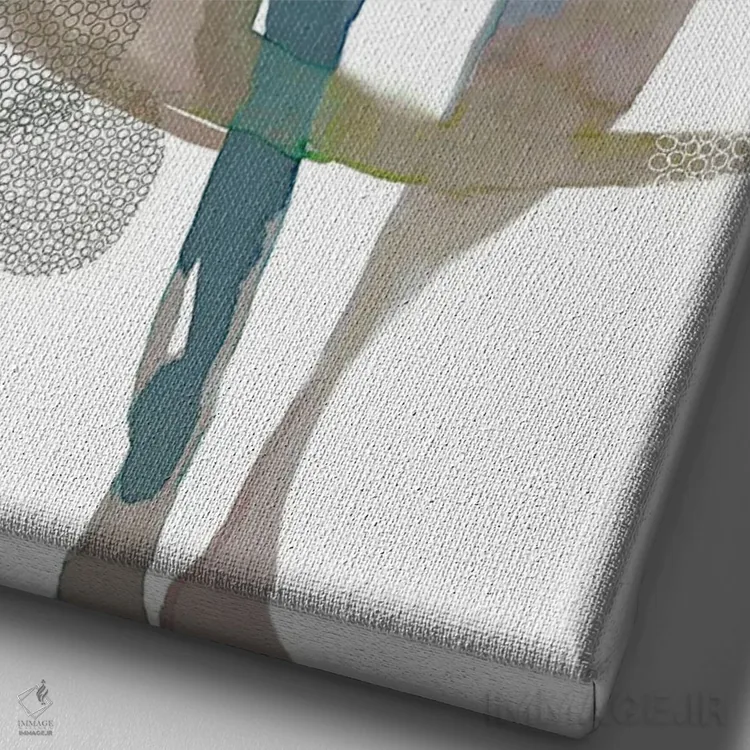 تابلو دکوراتیو ماه بیابان ۲ اثر کلودیا بیانکی - نمای نزدیک بافت بوم