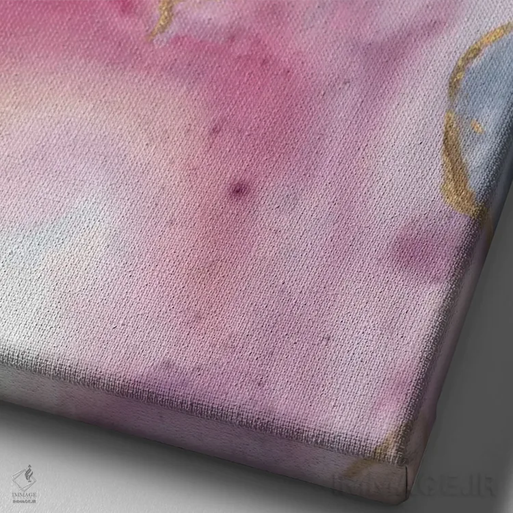 تابلو دکوراتیو رویای سرخابی اول اثر جویس کومبز - نمای نزدیک بافت بوم