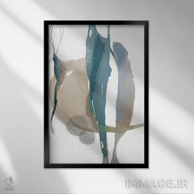 تابلو دکوراتیو ماه بیابان ۲ اثر کلودیا بیانکی - نمای قابدار مشکی