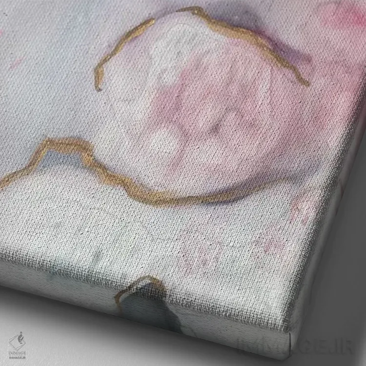 تابلو دکوراتیو رویای سرخابی دوم اثر جویس کومبز - نمای نزدیک بافت بوم