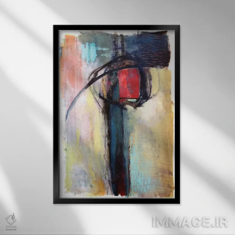 تابلو دکوراتیو خورشید در حال طلوع ۱ اثر کلودیا بیانکی - نمای قابدار مشکی