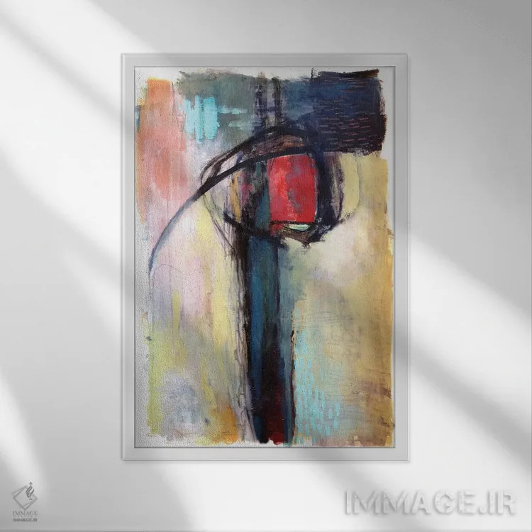 تابلو دکوراتیو خورشید در حال طلوع ۱ اثر کلودیا بیانکی - نمای قابدار سفید