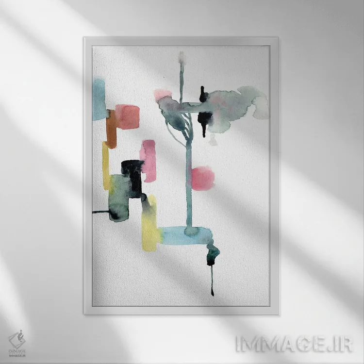 تابلو دکوراتیو منظره شهری اثر کلودیا بیانکی - نمای قابدار سفید