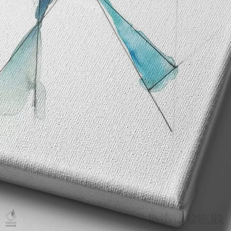 تابلو دکوراتیو نظم و آشوب اثر کلودیا بیانکی - نمای نزدیک بافت بوم