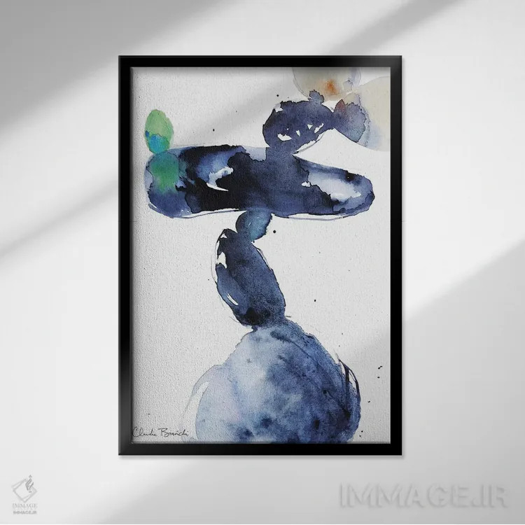 تابلو دکوراتیو تشکل ها اثر کلودیا بیانکی - نمای قابدار مشکی