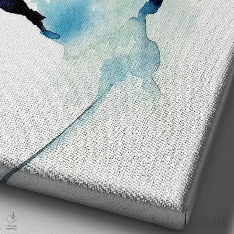 تابلو دکوراتیو قوی سیاه اثر کلودیا بیانکی - نمای نزدیک بافت بوم