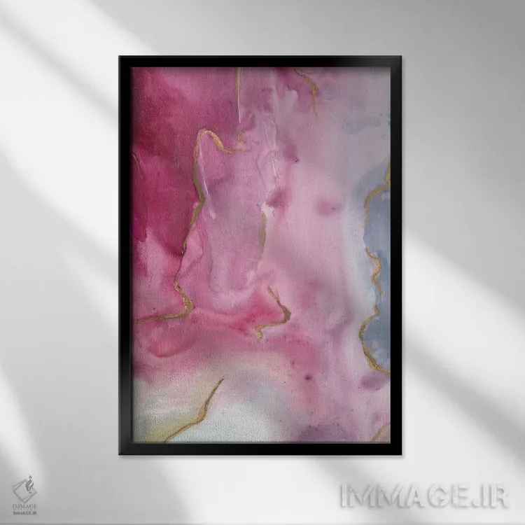 تابلو دکوراتیو رویای سرخابی اول اثر جویس کومبز - نمای قابدار مشکی