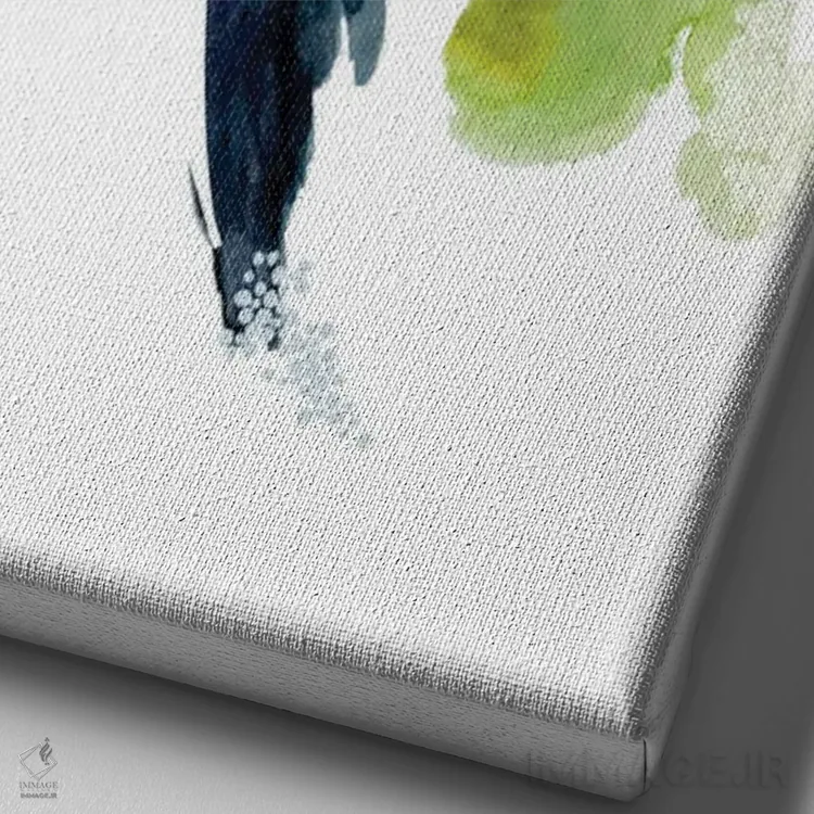 تابلو دکوراتیو منظره انتزاعی ۳ اثر کلودیا بیانکی - نمای نزدیک بافت بوم