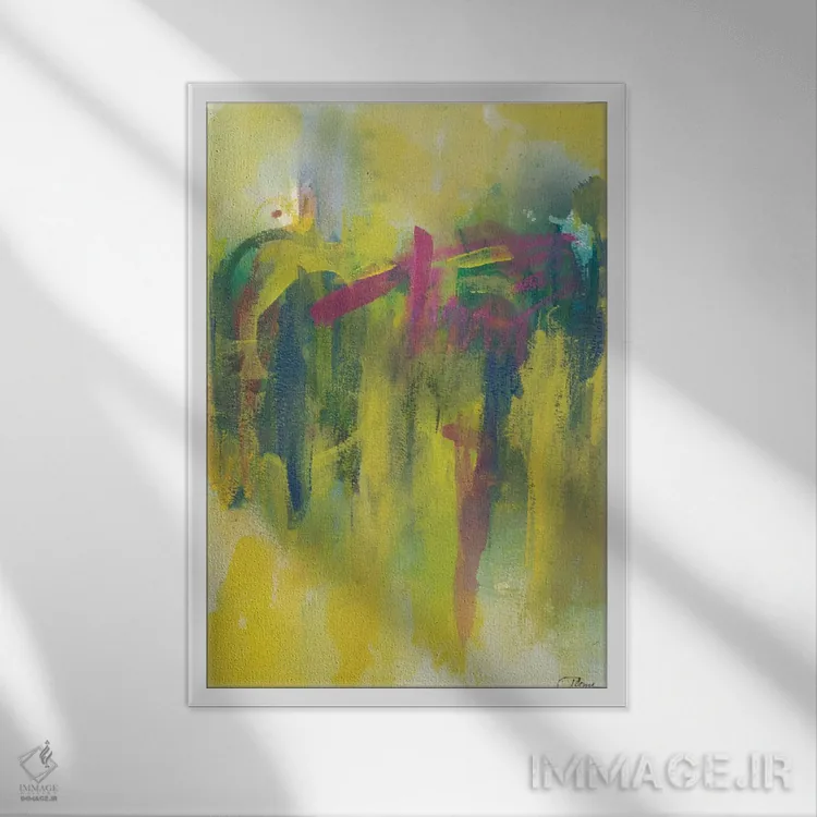 تابلو دکوراتیو روزهای خوش دوم اثر جویس کومبز - نمای قابدار سفید