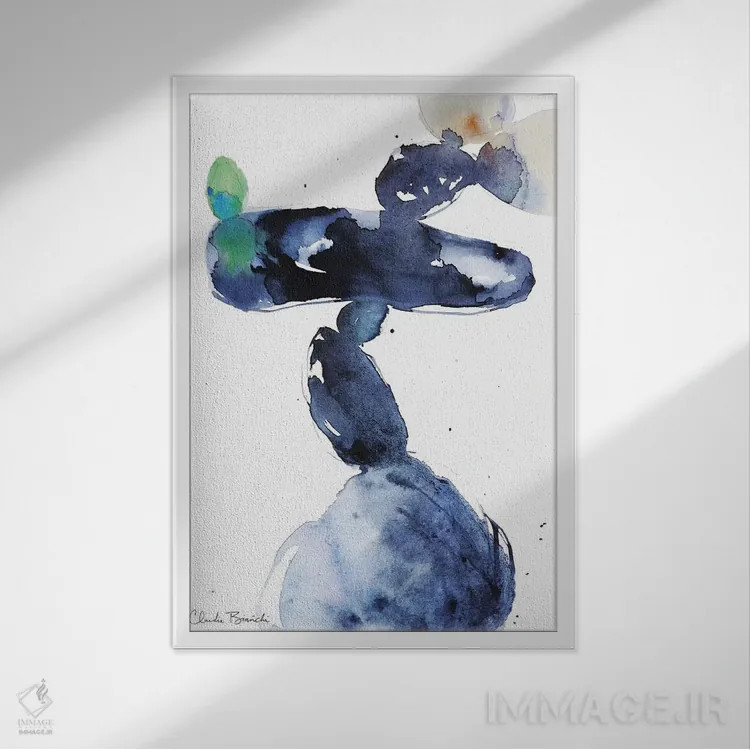 تابلو دکوراتیو تشکل ها اثر کلودیا بیانکی - نمای قابدار سفید