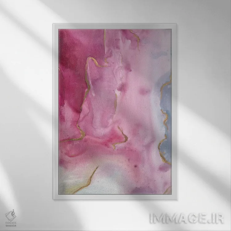 تابلو دکوراتیو رویای سرخابی اول اثر جویس کومبز - نمای قابدار سفید