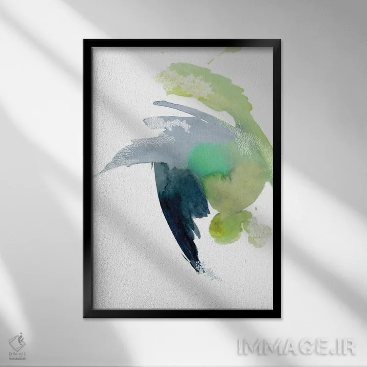 تابلو دکوراتیو منظره انتزاعی ۳ اثر کلودیا بیانکی - نمای قابدار مشکی