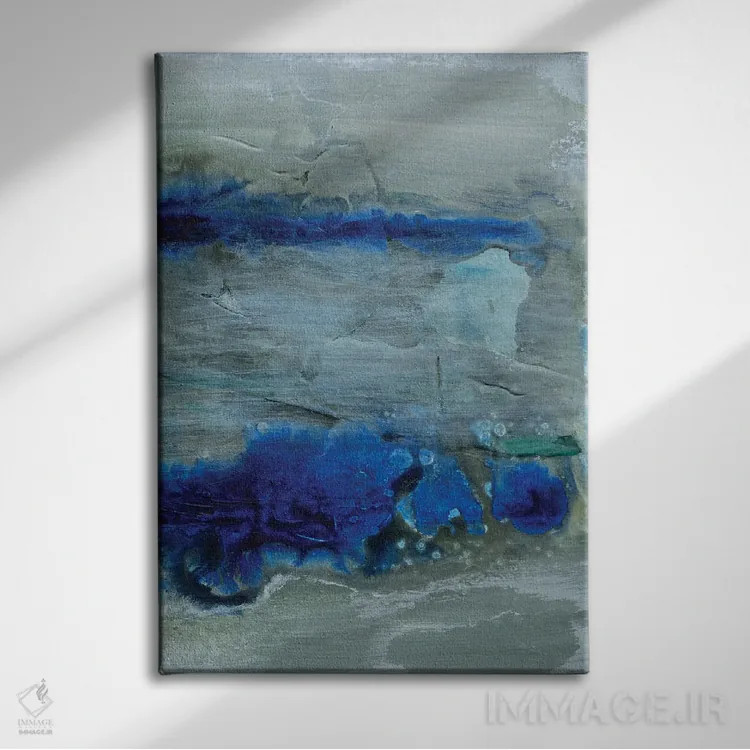 تابلو دکوراتیو مد صبحگاهی آبی دوم اثر جویس کومبز - نمای روبهرو روی دیوار