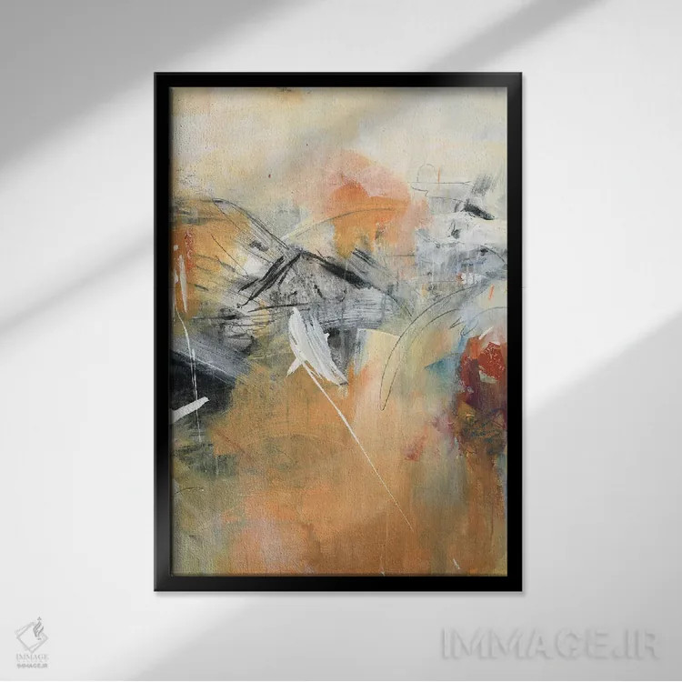 تابلو دکوراتیو بهار یخ زده دوم اثر جویس کومبز - نمای قابدار مشکی